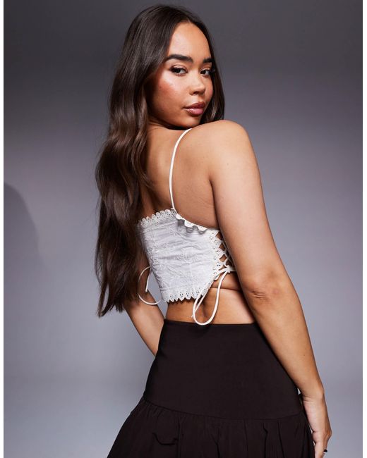 River Island Gray – verziertes camisole