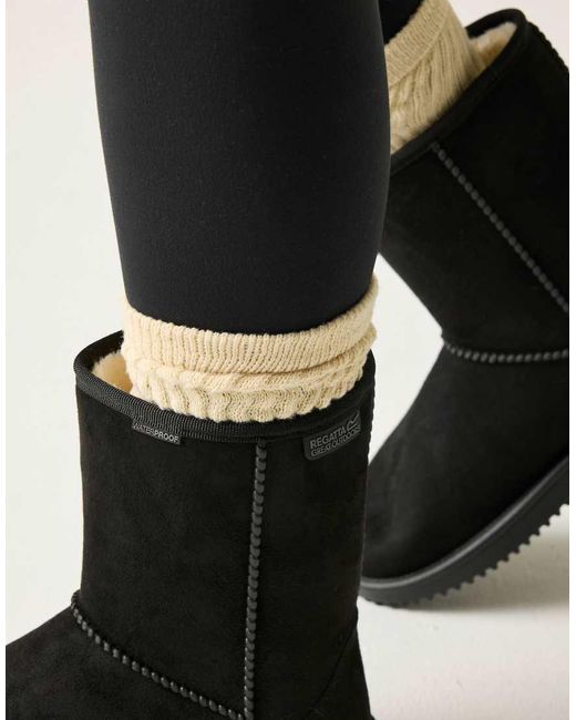 Regatta Black Risley Mid Waterproof Snow Boots