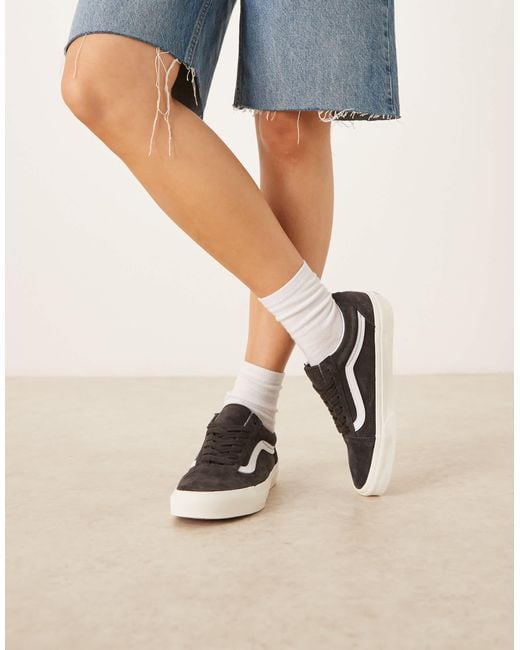 Old skool pig - baskets en daim - foncé Vans en coloris Blue