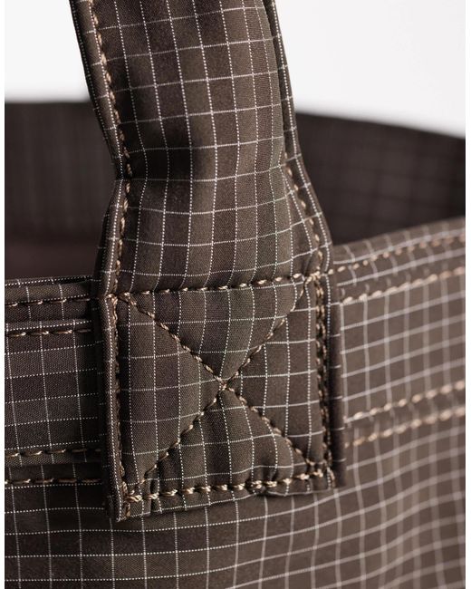 ASOS Black Plaid Tote Bag for men