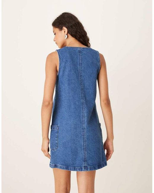 Vestito Corto Svasato di ASOS in Blue