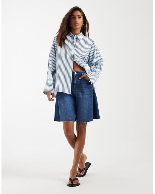 JJXX Blue Bella Long Sleeve Stripe Shirt