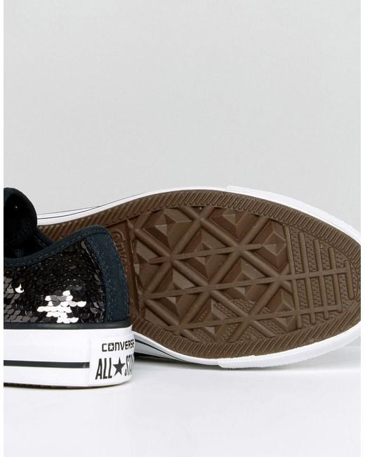 Converse Chuck Taylor High Sneakers In Black Sequin Lyst