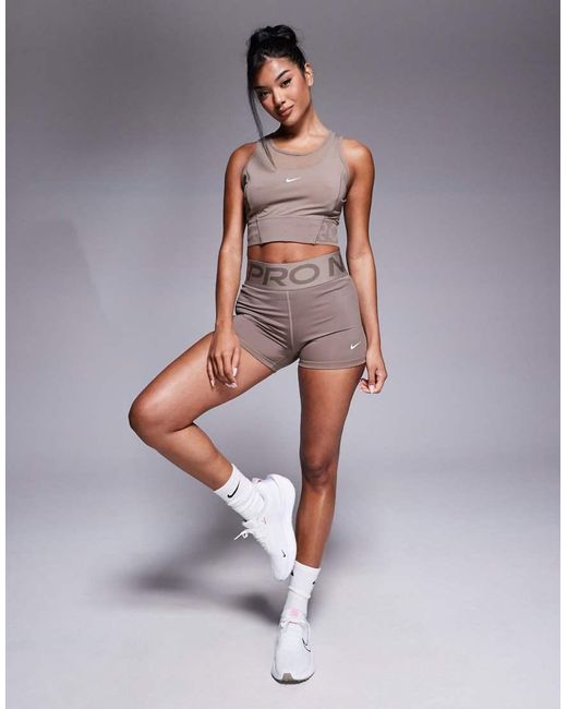 Nike Gray Nike Pro Training Dri-fit Cropped Vest