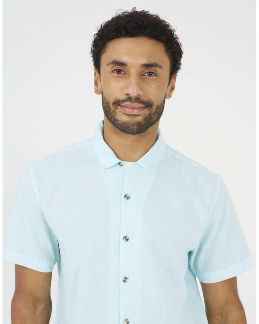 Brave Soul White Revere Collar Shirt for men