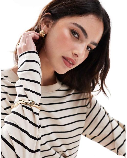 Monki Multicolor Oversize Long Sleeve Top