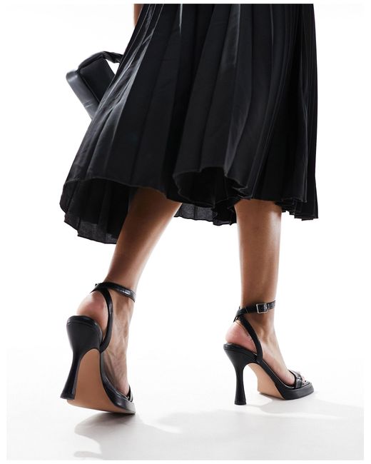 ASOS Black Nightlife Slim Platform High Heeled Sandals