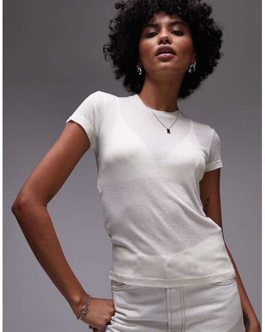 Camiseta Color Crema June De -Blanco AllSaints de color Gray