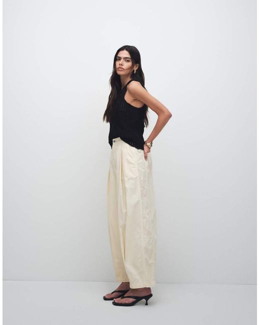 Miss Selfridge White Casual Balloon Trouser
