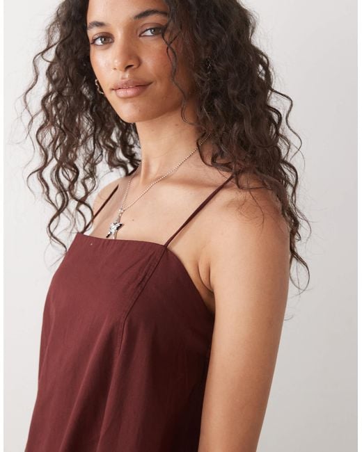 monki cotton dress Monki - Cotton Poplin Mini Dress - Women - Cotton - 2XS