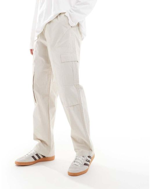 ASOS Cargobroek Met Wijde Pijpen in het White voor heren