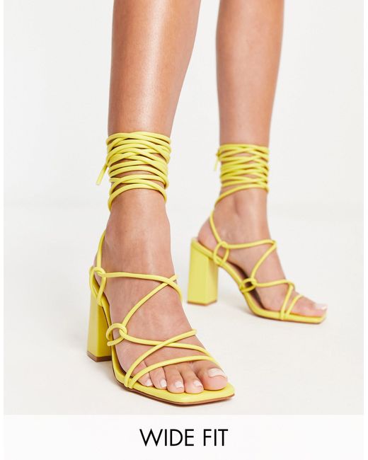 SIMMI Yellow Simmi london wide fit – sandaletten