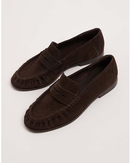 Schuh Brown Lewis Rouched Loafers