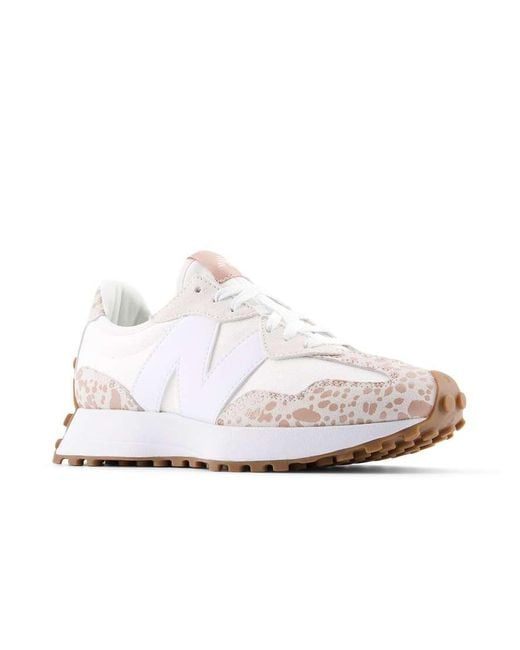 New Balance White 327 Trainers
