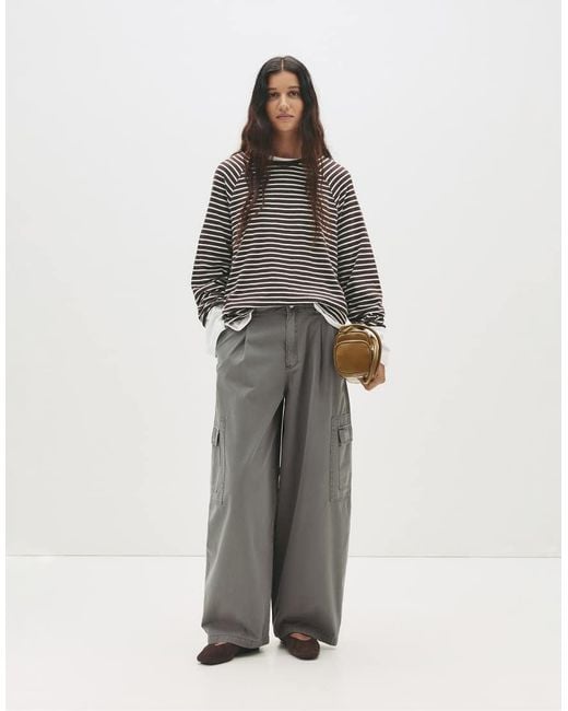 Pull&Bear Gray Balloon Fit Cargo Pants