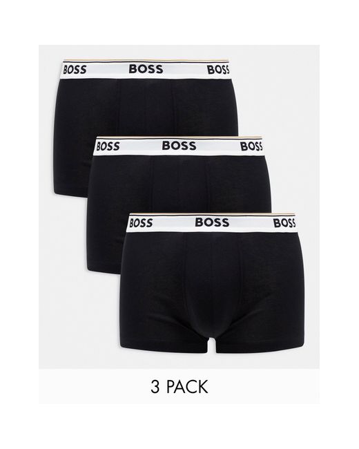 Boss - bodywear - confezione da 3 paia di boxer neri di Boss in Black da Uomo
