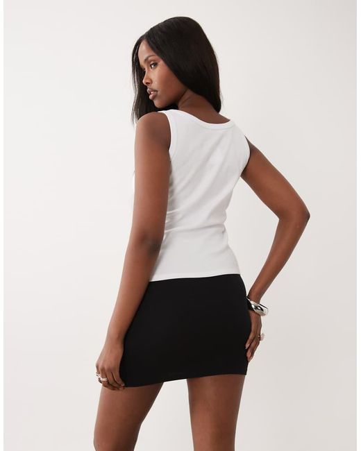 ASOS White Jersey Mini Skirt