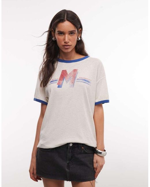 Weekday Multicolor T-shirt With Margherita Lover Graphic Print