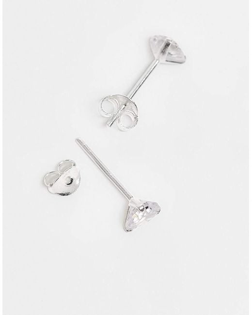 Orecchini A Bottone Da 5 Mm di Kingsley Ryan in Metallic