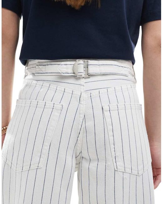 Pull&Bear White Balloon Jean Co-ord