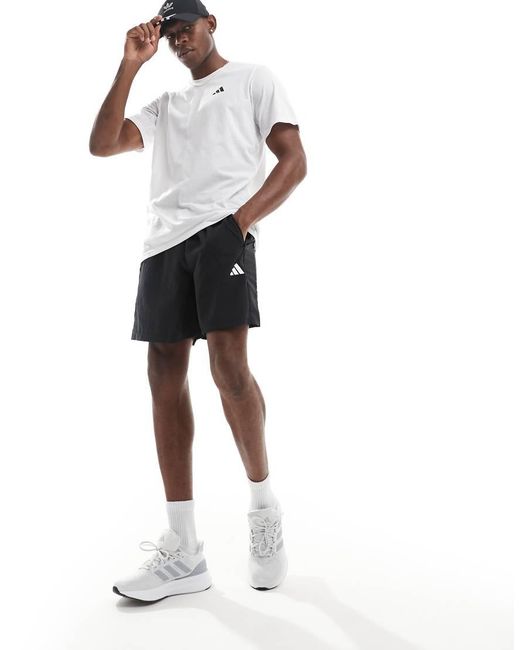 Adidas Originals Black Adidas Training Train Essentials 5 Inch Woven Shorts for men