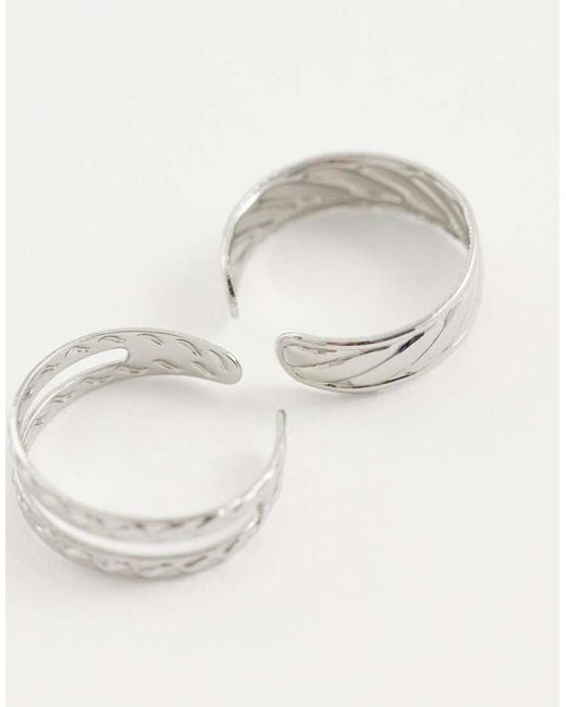 ASOS White Pack Of 2 Toe Rings