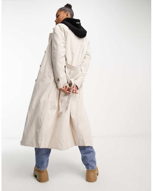 Jdy White Oversized Trench Coat