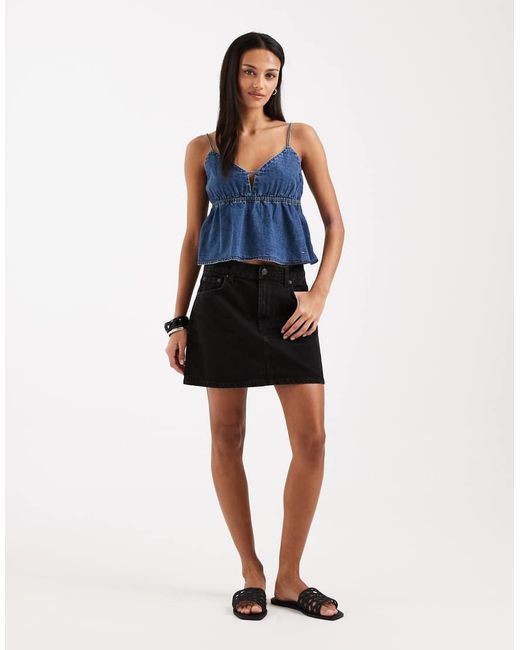 Tommy Hilfiger Blue Chambray Strappy Top