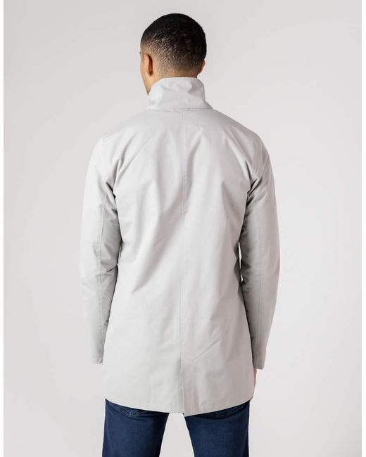 French Connection Gray Mac Funnel Neck Mid-Length Jacket for men