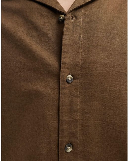 Camicia squadrata oversize di ASOS in Brown da Uomo