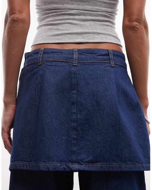Reclaimed Vintage Blue Skirt Trouser Jeans