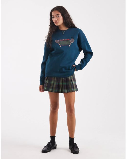 Sweat imprimé Fred Perry en coloris Blue
