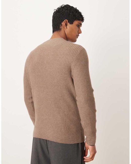 Jersey Marrón De Corte Clásico Holgado De Canalé De Mango de hombre de color Natural