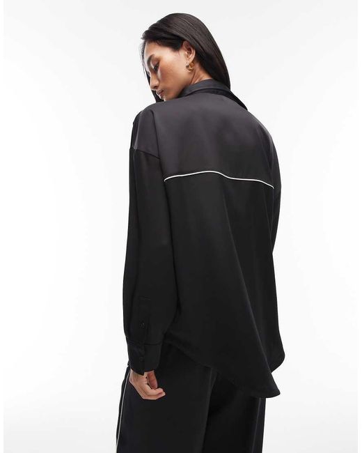 Nike Black Satin Long Sleeve Shirt