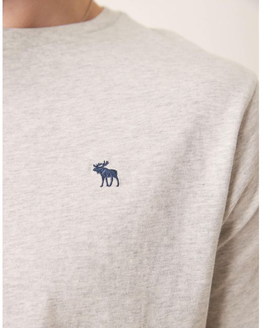 Abercrombie & Fitch Natural – 3er-pack kurzärmlige t-shirts mit markenlogo