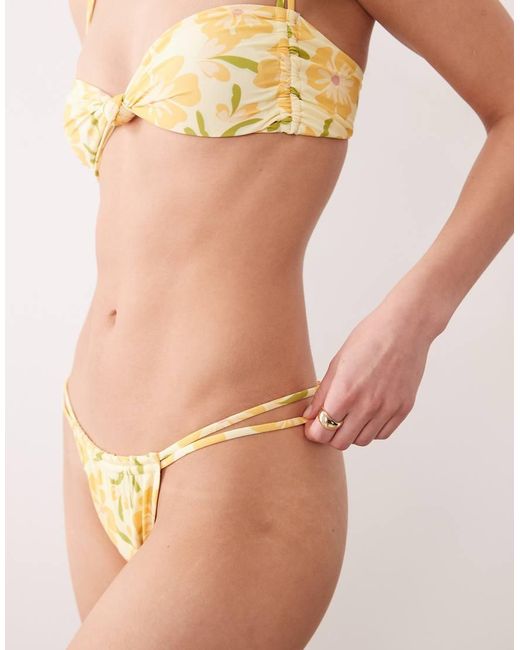 Wild Lovers Yellow Sundance Floral Bikini Bottom