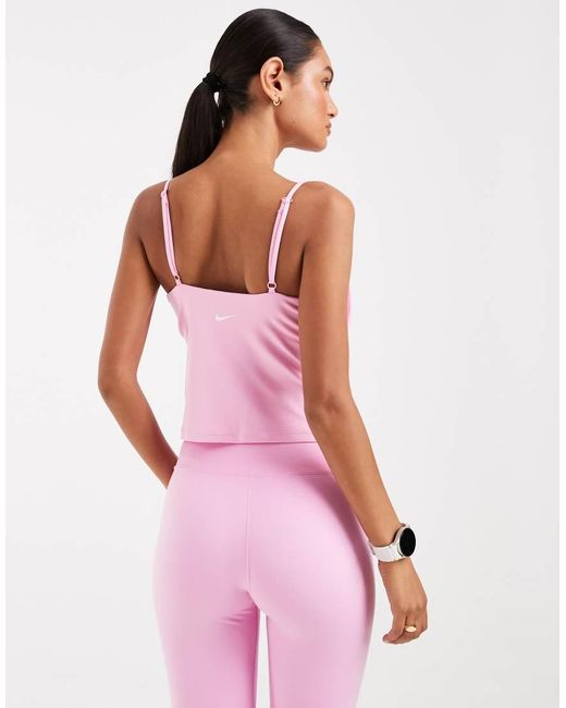 Nike Pink One Dri-Fit Ruched Tank