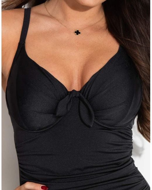 Pour Moi Black St Kitts Underwired Non-Padded Swimsuit