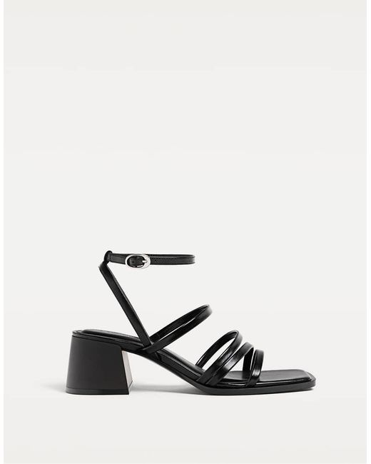 Stradivarius Sandalen Met Bandjes En Blokhak in het Black