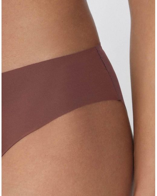 Tezenis Brown Laser-Cut Microfibre Knickers