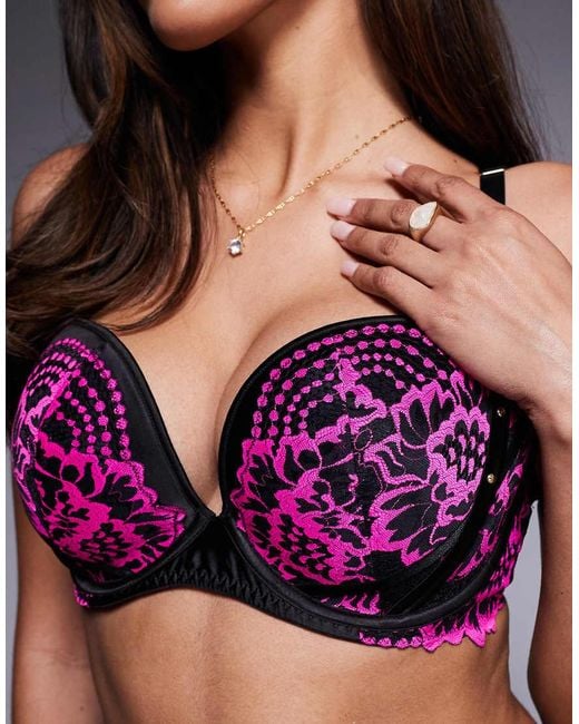 Ann Summers Purple Fuller Bust Seductive Siren Padded Plunge Bra