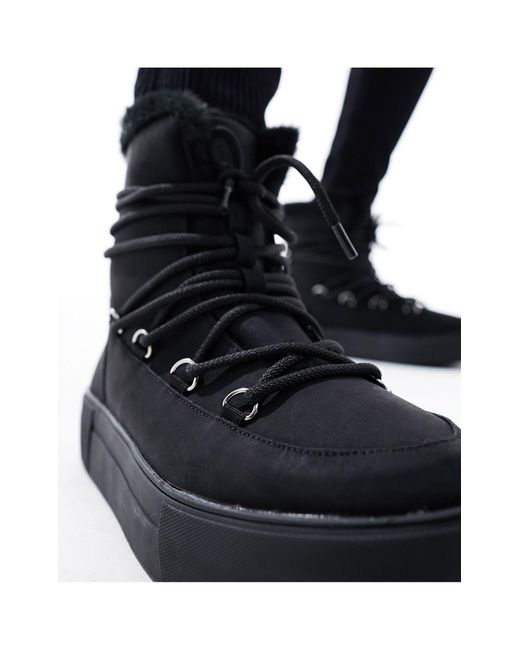 Après-ski style chaussures London Rebel en coloris Black