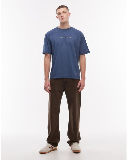 Tommy Hilfiger Blue Loungewear Logo T-shirt for men