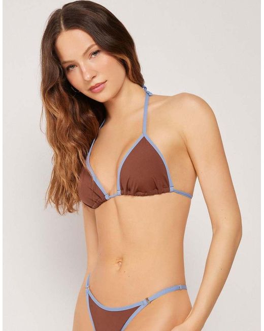 Calzedonia Natural Piping Triangle Bikini Top