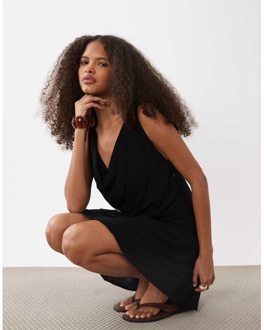Mango Black Teen Sleeveless Mini Dress