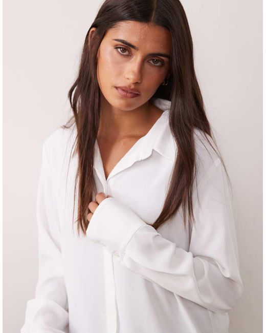 Mango White Classic Shirt
