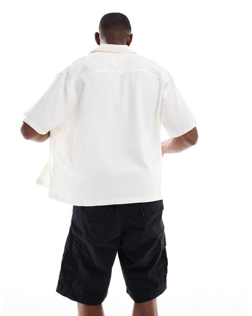 Jack & Jones White Loose Fit Cargo Short for men