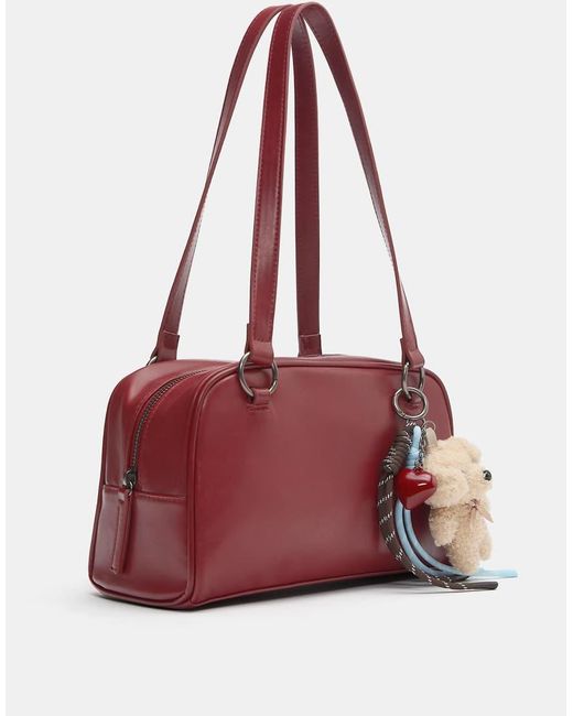 Pull&Bear Red Embellished Shoulder Bag