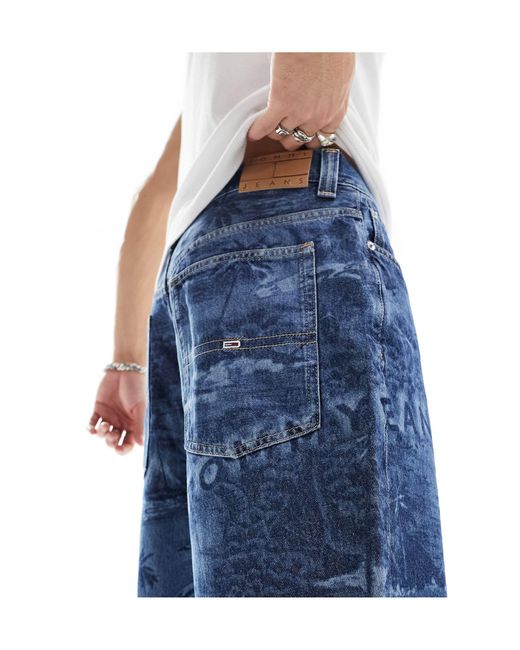 Aiden - pantaloncini ampi lavaggio medio di Tommy Hilfiger in Blue da Uomo