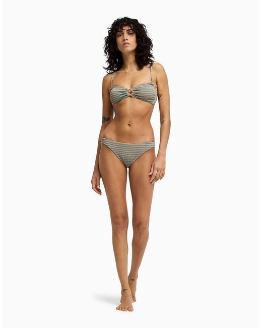 Billabong Blue Summer Hi Tropic Medium Coverage Bikini Bottoms